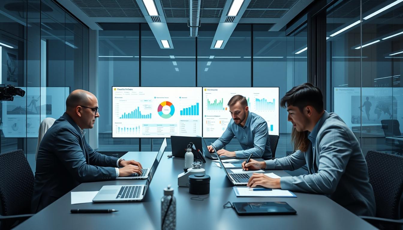 AI software company team and business technology strategy